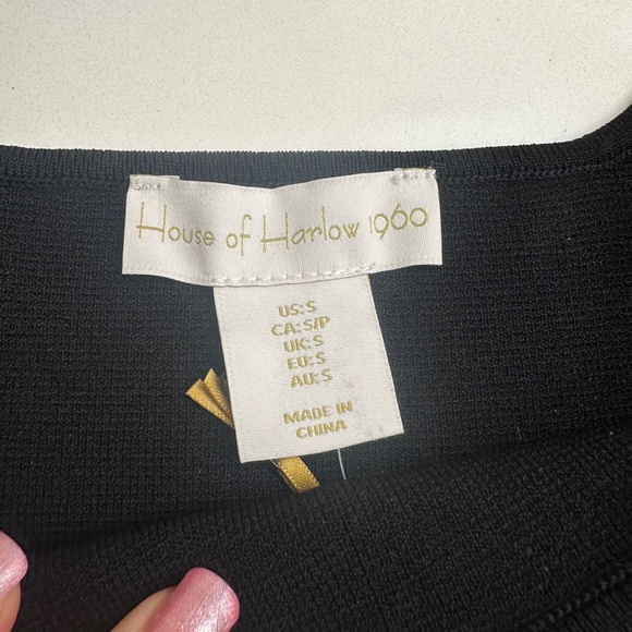 House of Harlow 1960 BLACK Crop Top - Picture 3 of 5